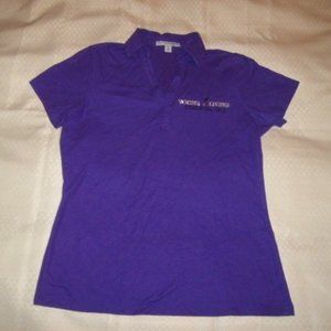 T Shirt Polo Style Women's M Young Living Essential Oils Logo Purple